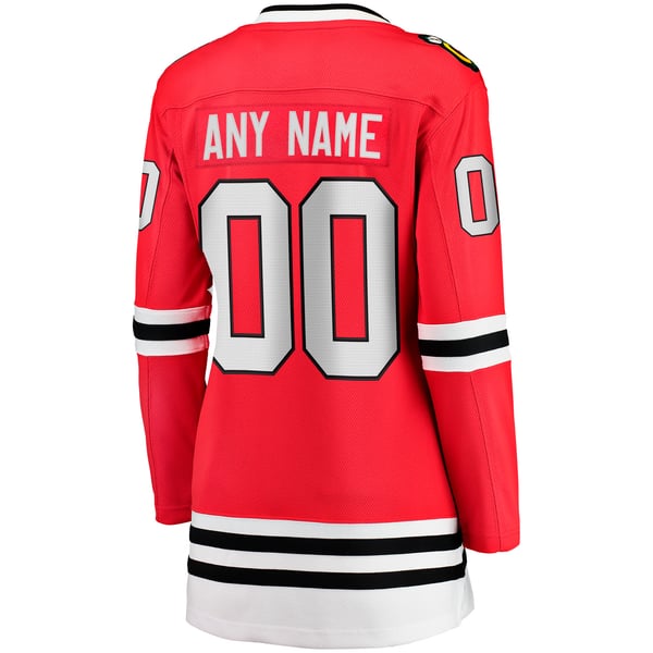 Women's Chicago Blackhawks Fanatics Red Home Breakaway Custom Jersey - Image 4