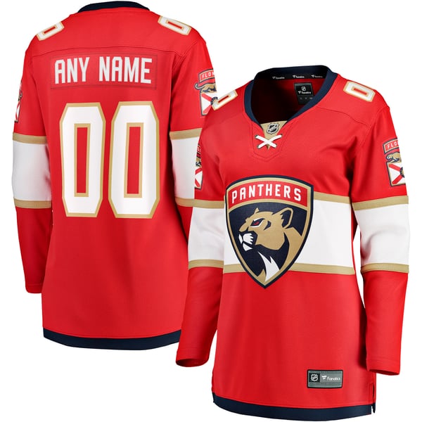 Women's Florida Panthers Fanatics Red Home Breakaway Custom Jersey - Image 2