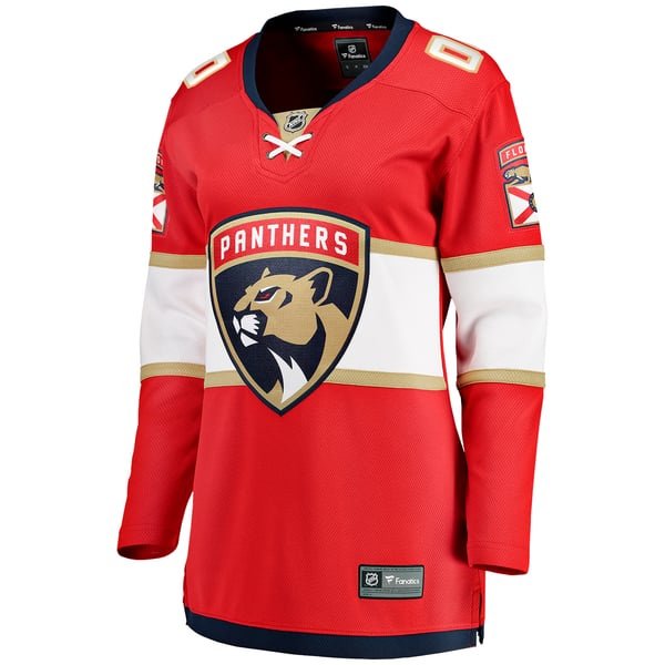 Women's Florida Panthers Fanatics Red Home Breakaway Custom Jersey - Image 3