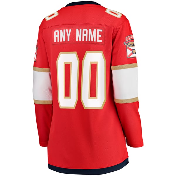 Women's Florida Panthers Fanatics Red Home Breakaway Custom Jersey - Image 4