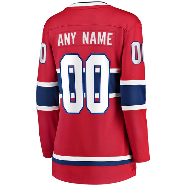 Women's Montreal Canadiens Fanatics Red Home Breakaway Custom Jersey - Image 4