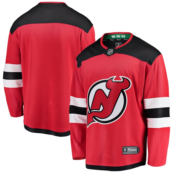 Women's New Jersey Devils Fanatics Red Away Breakaway Jersey - Image 1