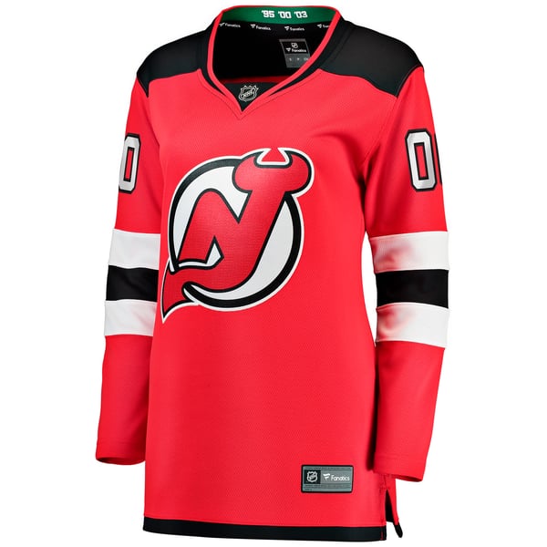 Women's New Jersey Devils Fanatics Red Home Breakaway Custom Jersey - Image 3