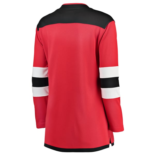 Women's New Jersey Devils Fanatics Red Home Breakaway Jersey - Image 4