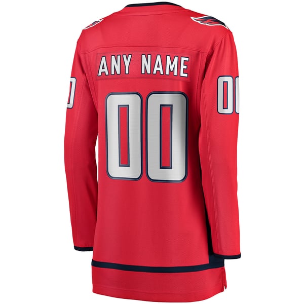 Women's Washington Capitals Fanatics Red Home Breakaway Custom Jersey - Image 4