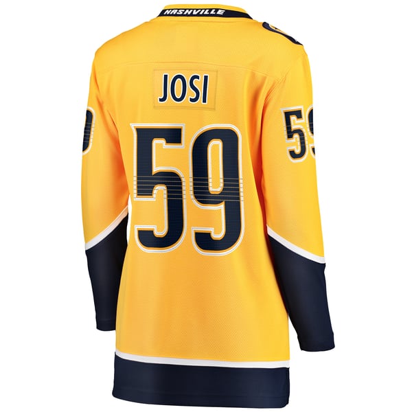Women's Nashville Predators Roman Josi Fanatics Gold Home Breakaway Player Jersey - Image 4