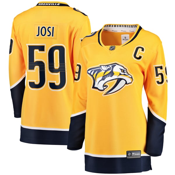 Women's Nashville Predators Roman Josi Fanatics Gold Home Breakaway Player Jersey - Image 1