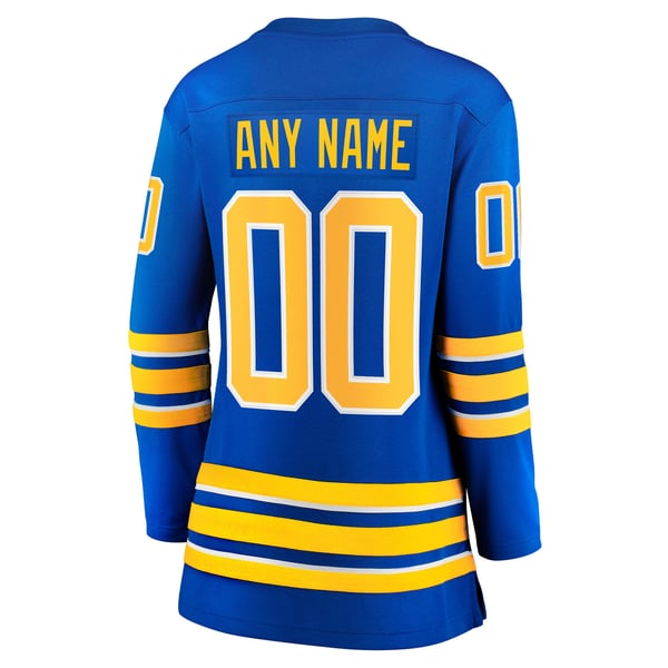 Women's Buffalo Sabres Fanatics Royal Home Breakaway Custom Jersey - Image 4
