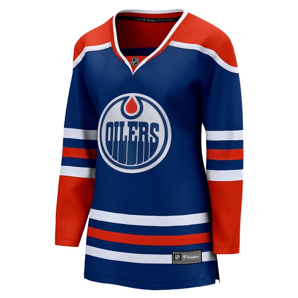 Women's Edmonton Oilers Fanatics Royal Home Breakaway Blank Jersey - Image 3