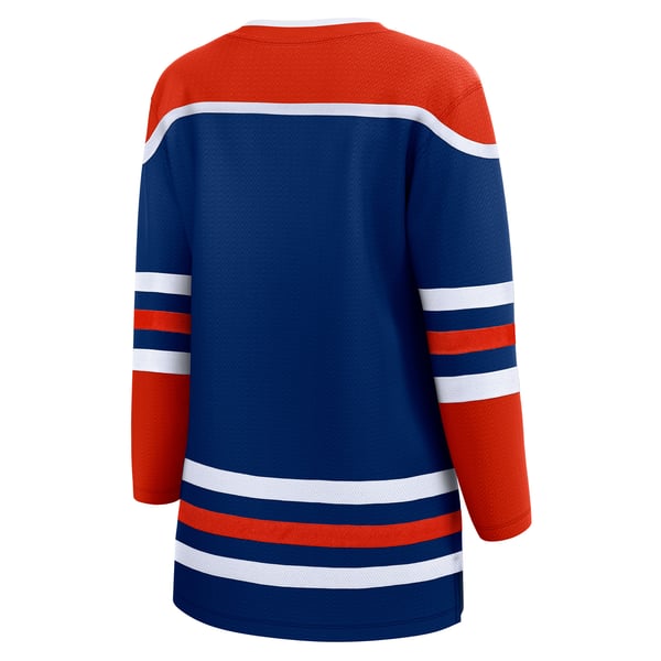 Women's Edmonton Oilers Fanatics Royal Home Breakaway Blank Jersey - Image 4
