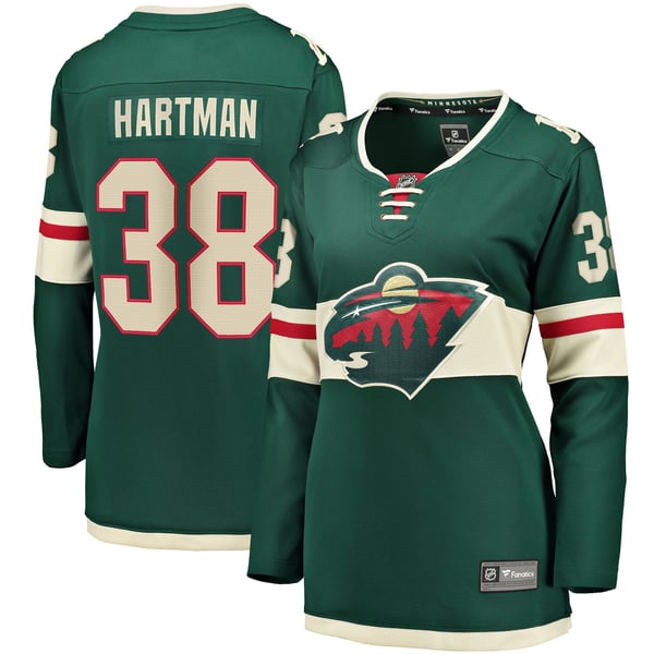 Women's Minnesota Wild Ryan Hartman Fanatics Green Home Breakaway Player Jersey - Image 2
