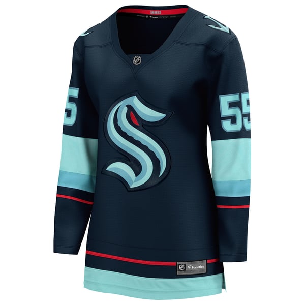Women's Seattle Kraken Ryan Lindgren Fanatics Deep Sea Blue Home Breakaway Jersey - Image 3
