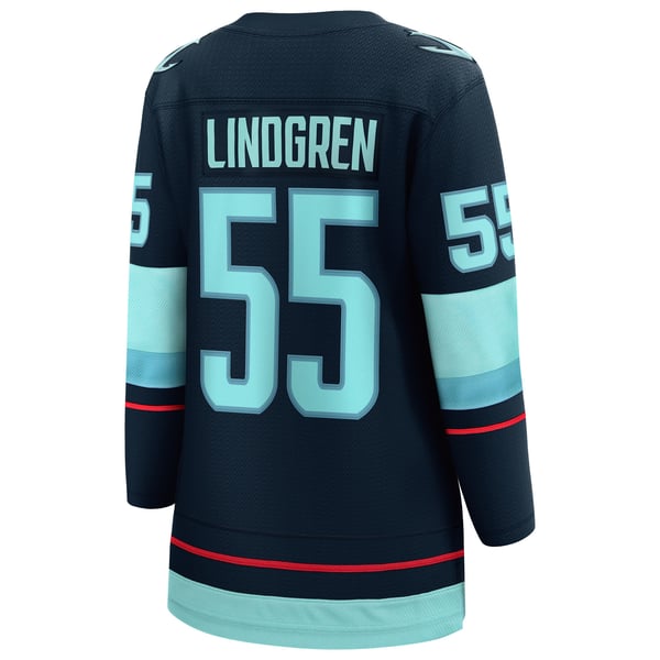 Women's Seattle Kraken Ryan Lindgren Fanatics Deep Sea Blue Home Breakaway Jersey - Image 4