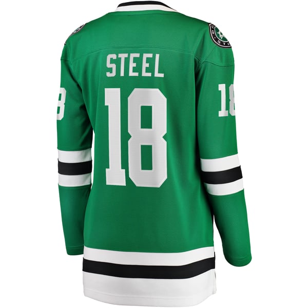 Women's Dallas Stars Sam Steel Fanatics Kelly Green Home Breakaway Player Jersey - Image 4