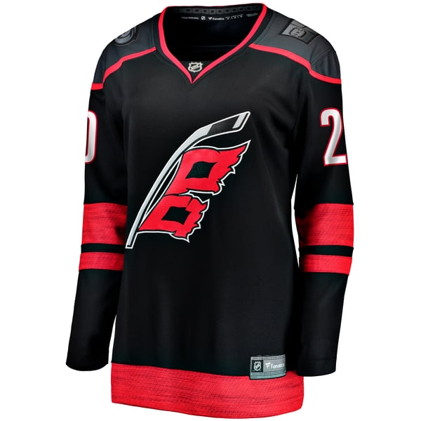 Women's Carolina Hurricanes Sebastian Aho Fanatics Black Home Breakaway Player Jersey - Image 3
