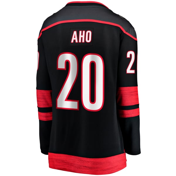 Women's Carolina Hurricanes Sebastian Aho Fanatics Black Home Breakaway Player Jersey - Image 4