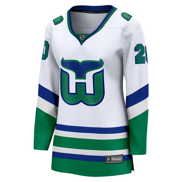 Women's Carolina Hurricanes Sebastian Aho Fanatics White Throwback Breakaway Jersey - Image 3