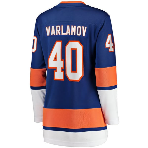 Women's New York Islanders Semyon Varlamov Fanatics Royal Home Breakaway Jersey - Image 4
