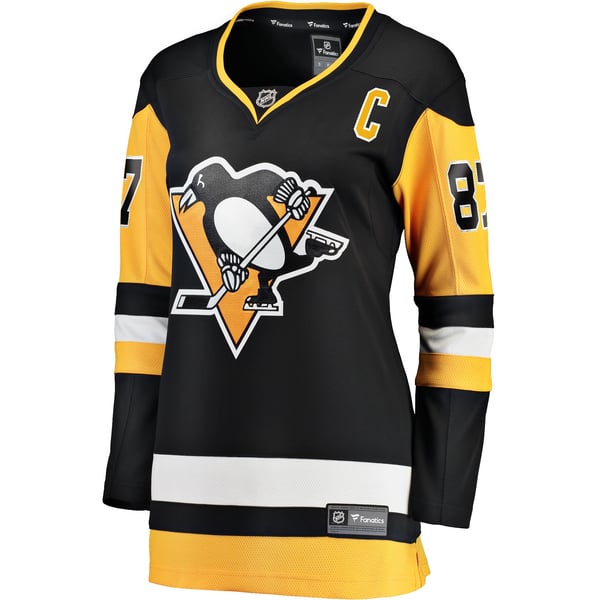 Women's Pittsburgh Penguins Sidney Crosby Fanatics Black Captain Patch Home Breakaway Jersey - Image 3