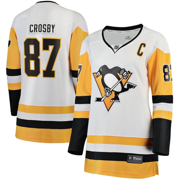 Women's Pittsburgh Penguins Sidney Crosby Fanatics White  Breakaway Jersey - Image 1