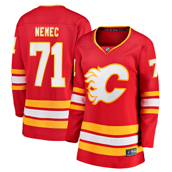 Women's Calgary Flames Simon Nemec Fanatics Red Home Breakaway Jersey - Image 2