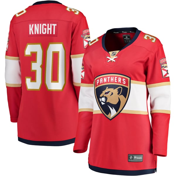 Women's Florida Panthers Spencer Knight Fanatics Red Home Breakaway Jersey - Image 2