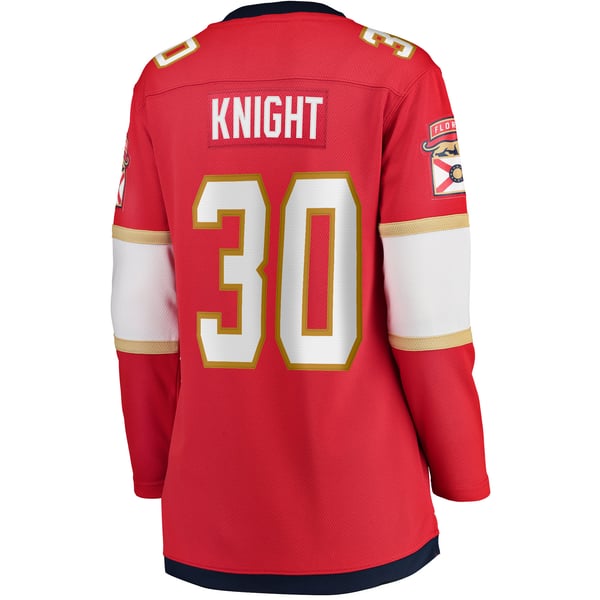 Women's Florida Panthers Spencer Knight Fanatics Red Home Breakaway Jersey - Image 4