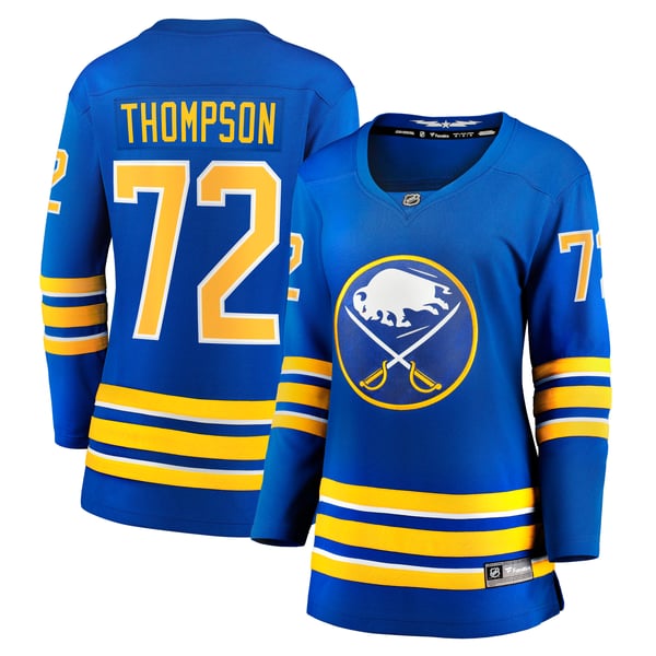 Women's Buffalo Sabres Tage Thompson Fanatics Royal Home Breakaway Player Jersey - Image 1