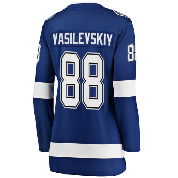 Women's Tampa Bay Lightning Andrei Vasilevskiy Fanatics Blue Breakaway Player Jersey - Image 4