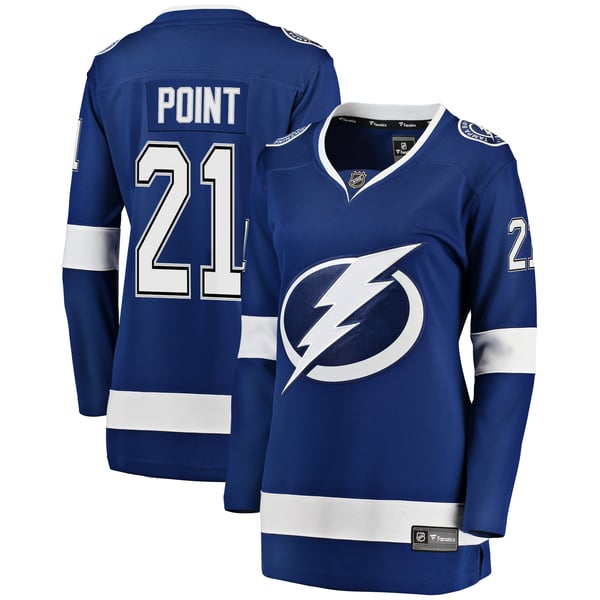 Women's Tampa Bay Lightning Brayden Point Fanatics Blue Breakaway Player Jersey - Image 1