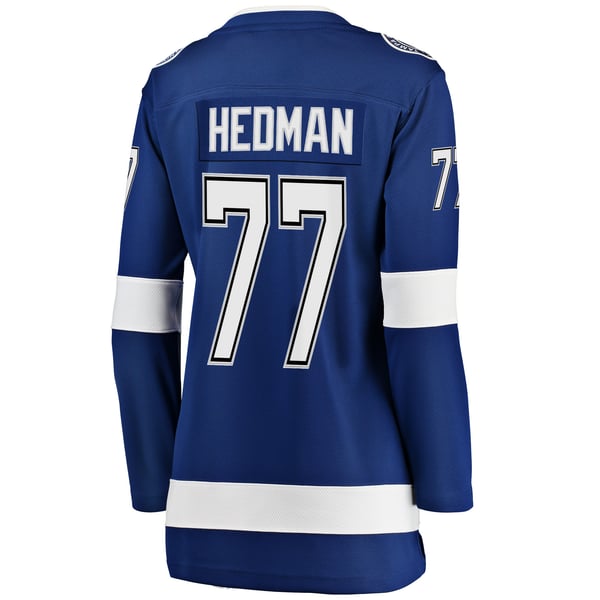 Women's Tampa Bay Lightning Victor Hedman Fanatics Blue Breakaway Player Jersey - Image 4
