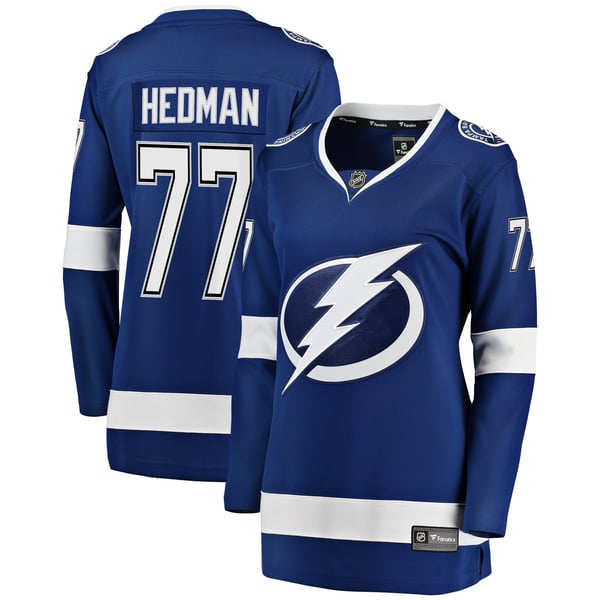 Women's Tampa Bay Lightning Victor Hedman Fanatics Blue Breakaway Player Jersey - Image 1
