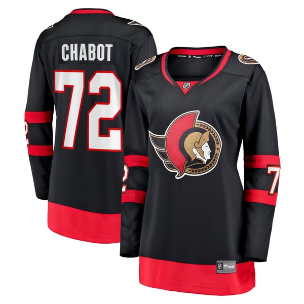 Women's Ottawa Senators Thomas Chabot Fanatics Black Home Breakaway Jersey - Image 1