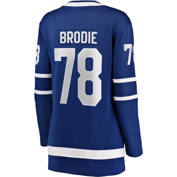 Women's Toronto Maple Leafs TJ Brodie Fanatics Blue Breakaway Player Jersey - Image 4