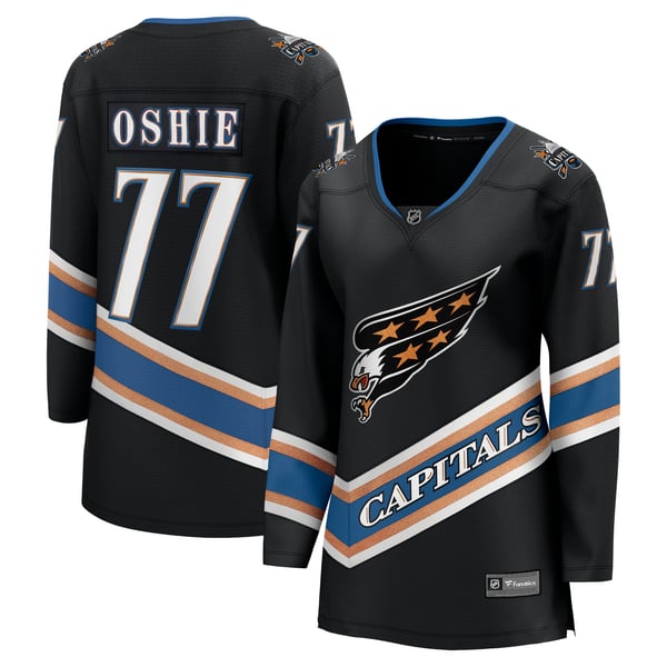 Women's Washington Capitals TJ Oshie Fanatics Black 50th Anniversary Breakaway Jersey - Image 2
