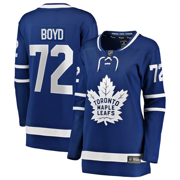 Women's Toronto Maple Leafs Travis Boyd Fanatics Blue Home Breakaway Jersey - Image 1