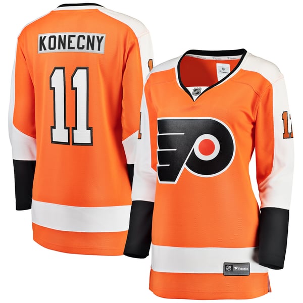 Women's Philadelphia Flyers Travis Konecny Fanatics Orange Home Breakaway Jersey - Image 2