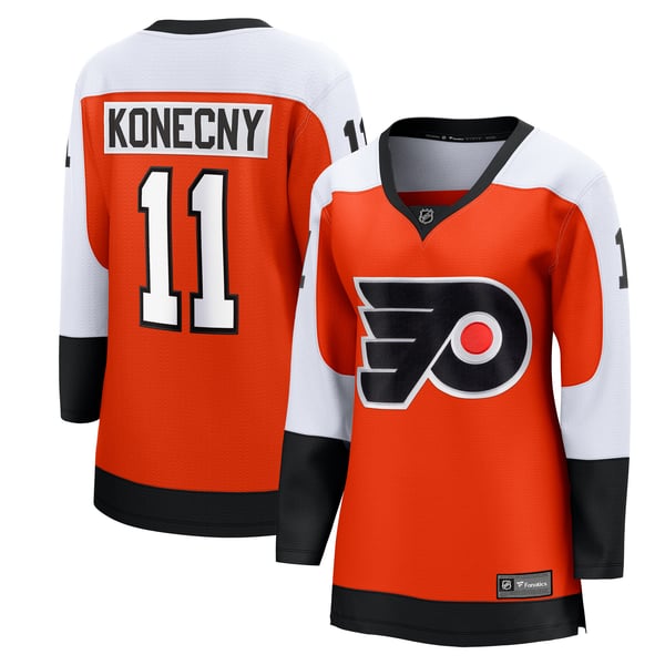 Women's Philadelphia Flyers Travis Konecny Fanatics Orange Home Breakaway Player Jersey - Image 2