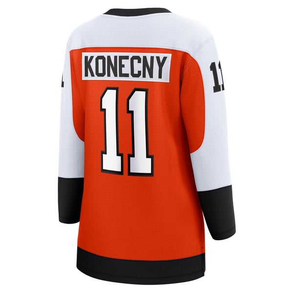 Women's Philadelphia Flyers Travis Konecny Fanatics Orange Home Breakaway Player Jersey - Image 4
