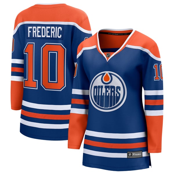 Women's Edmonton Oilers Trent Frederic Fanatics Royal Home Breakaway Jersey - Image 2