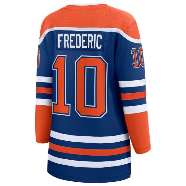 Women's Edmonton Oilers Trent Frederic Fanatics Royal Home Breakaway Jersey - Image 4