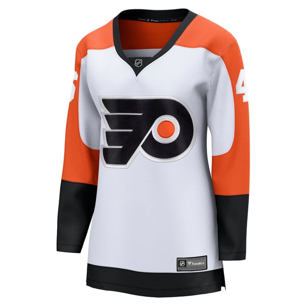 Women's Philadelphia Flyers Trevor Zegras Fanatics White Breakaway Jersey
 - Image 3