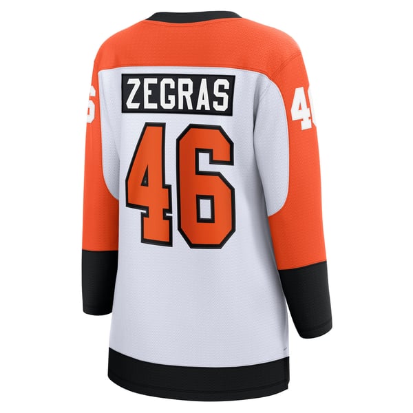 Women's Philadelphia Flyers Trevor Zegras Fanatics White Breakaway Jersey
 - Image 4
