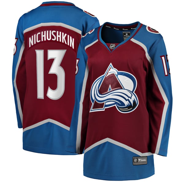 Women's Colorado Avalanche Valeri Nichushkin Fanatics Burgundy Home Breakaway Player Jersey - Image 1