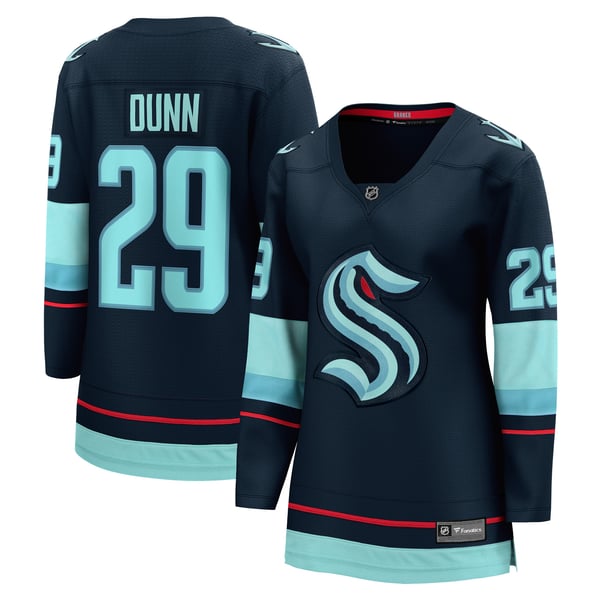 Women's Seattle Kraken Vince Dunn Fanatics Deep Sea Blue Home Breakaway Player Jersey - Image 2