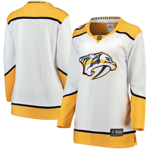 Women's Nashville Predators Fanatics White Away Breakaway Jersey - Image 1