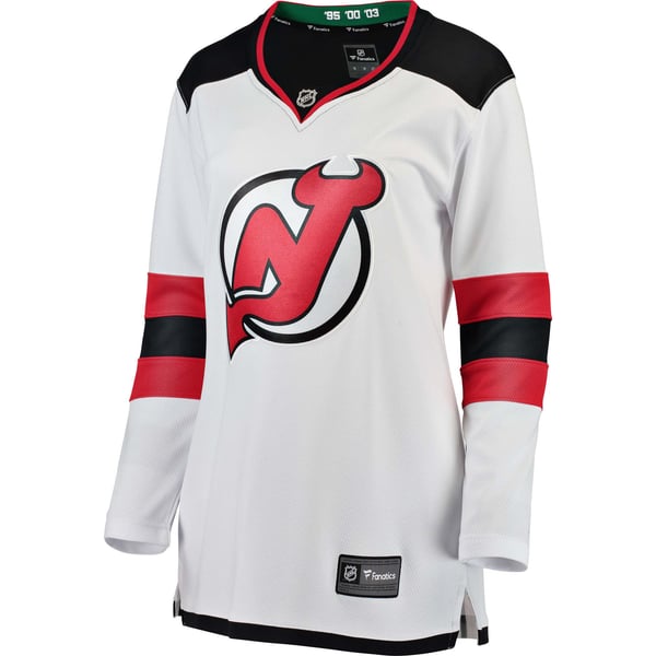Women's New Jersey Devils Fanatics White Away Breakaway Jersey - Image 3