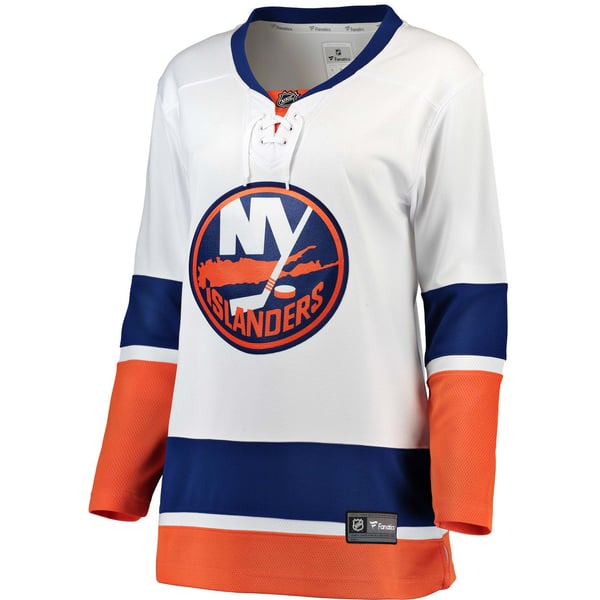 Women's New York Islanders Fanatics White Away Breakaway Jersey - Image 3