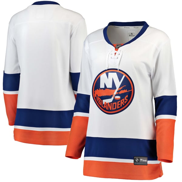 Women's New York Islanders Fanatics White Away Breakaway Jersey - Image 1