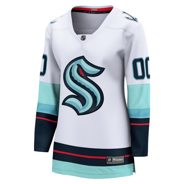 Women's Seattle Kraken Fanatics White Away Breakaway Custom Jersey - Image 3